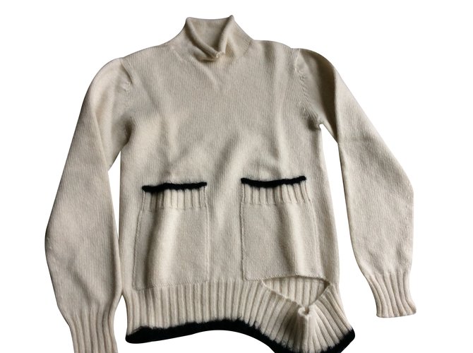 Céline Maglione di cashmere Bianco