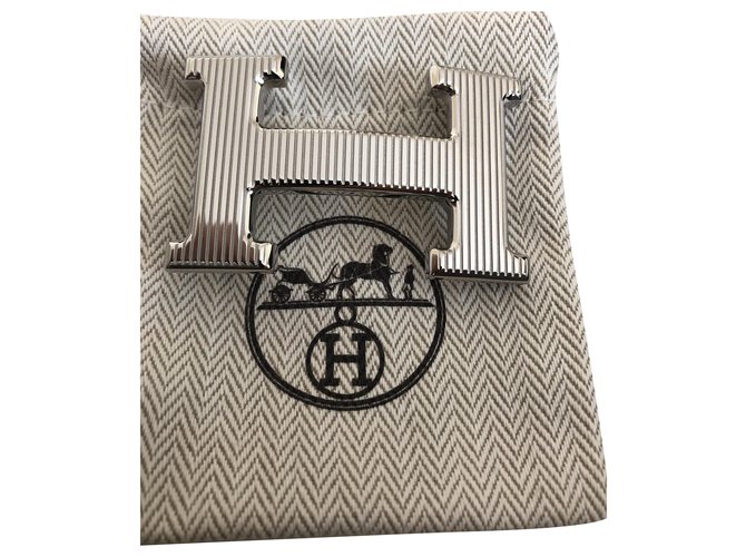 Constance Fibbia della cintura Hermès modello H. Argento