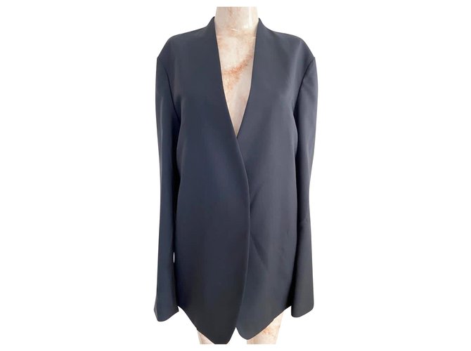 Maison Martin Margiela Blazer nero senza colletto