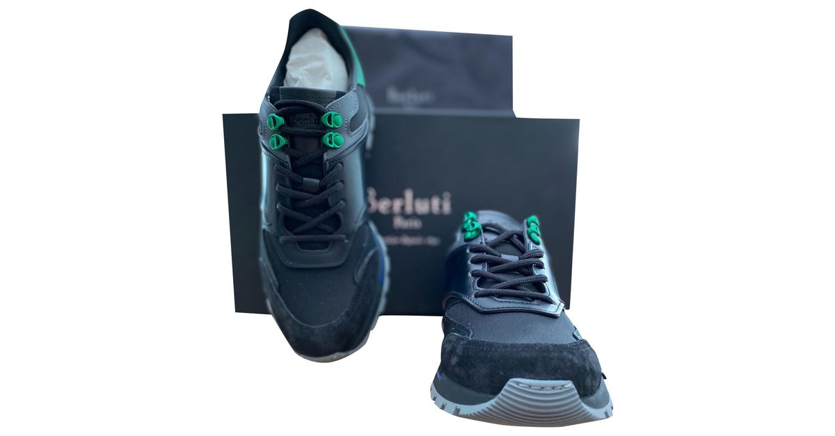 Berluti Run Track Torino Nero Verde