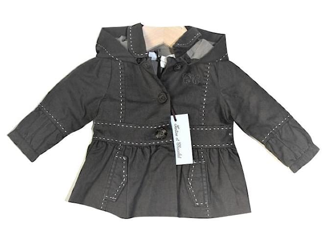 Tartine et Chocolat Trench in tartine di cotone e cioccolato Grigio antracite