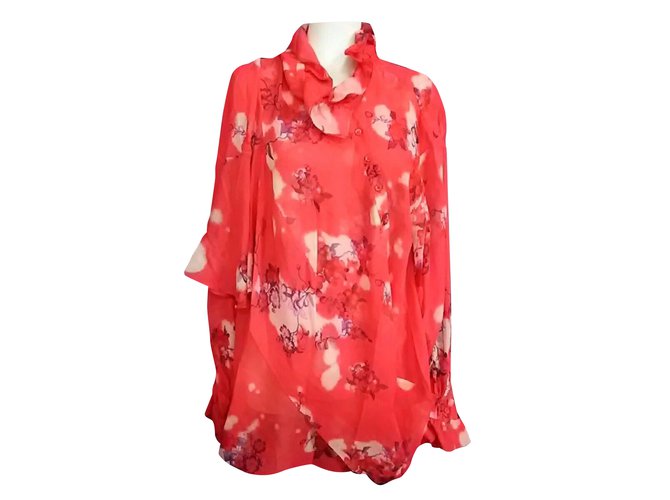 Tunica di seta di John Galliano Multicolore