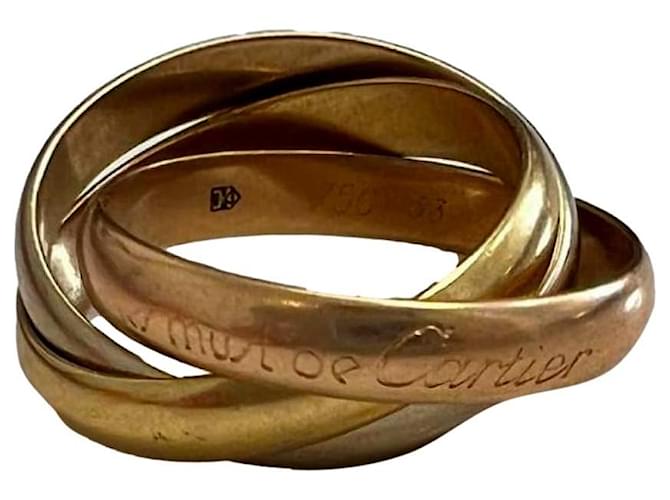 Love Cartier Gold Les Must de Cartier Classic Trinity Ring - Misura 53 Gold hardware