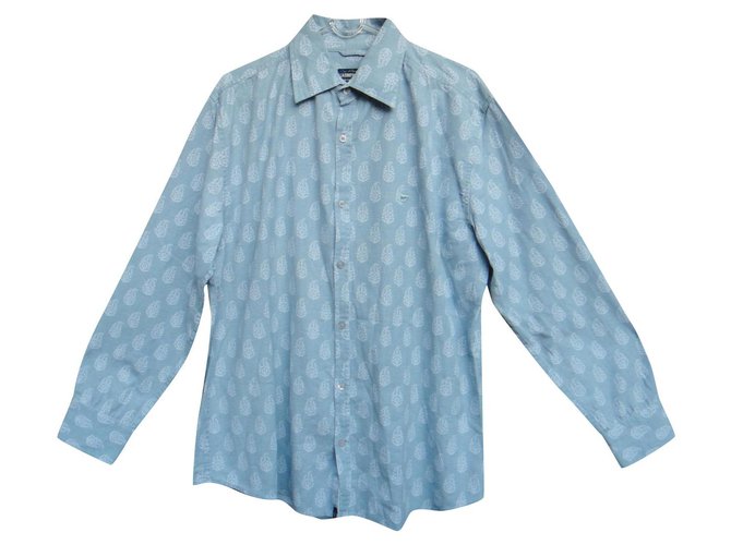Autre Marque La Compagnie du Lin camicia taglia XL Blu chiaro