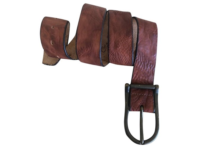 Autre Marque cintura in pelle fulva Circa pelle fulva per 96/100 cm Marrone