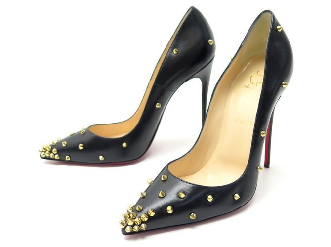 NUOVE SCARPE CHRISTIAN LOUBOUTIN PIGALLE UNGHIE 40 Décolleté in pelle nera Nero