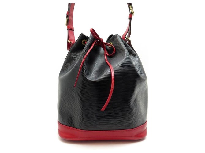 BORSA A MANO LOUIS VUITTON NOE GM IN PELLE EPI BICOLORE NERO ROSSO BORSA A MANO