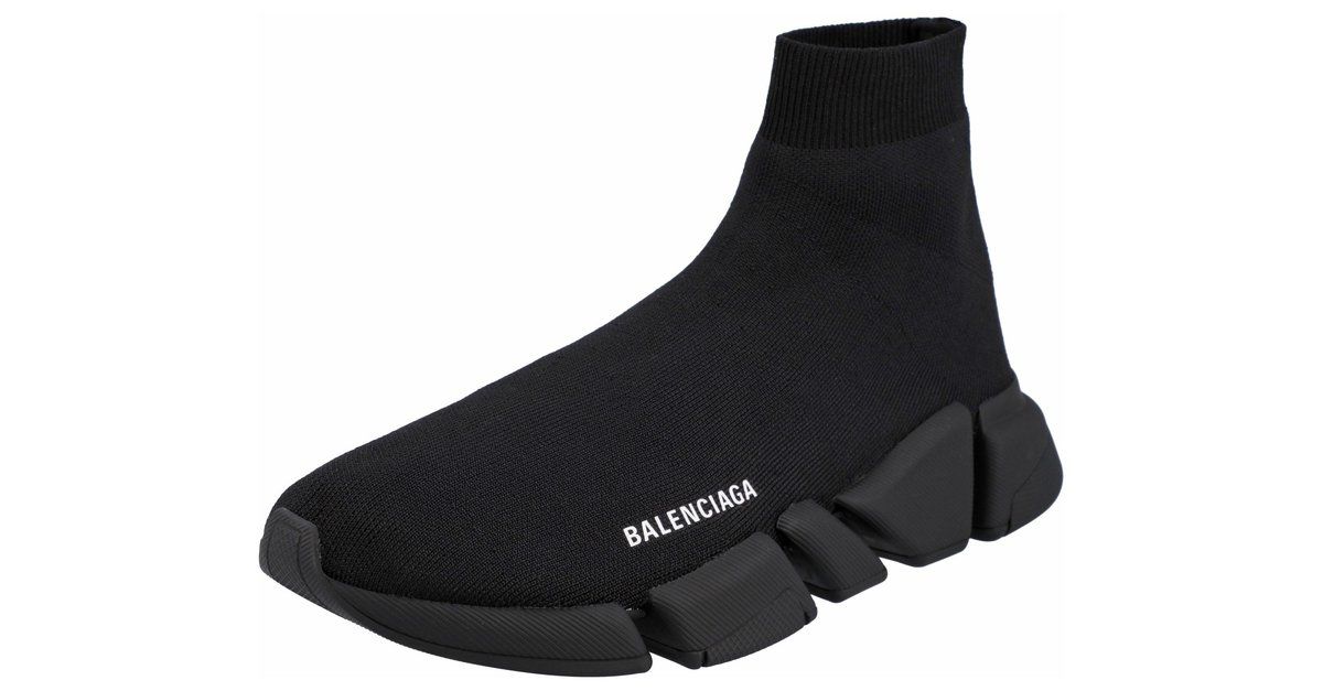 Balenciaga velocità 2.0 Scarpe da ginnastica tutte nere Nero