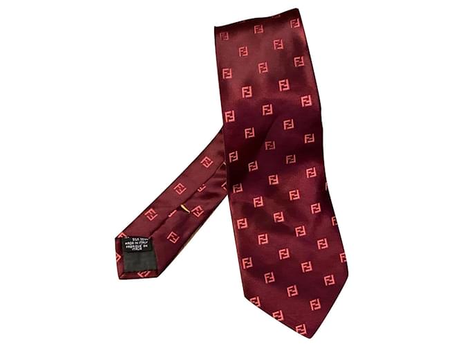 Fendi Cravatte Bordò