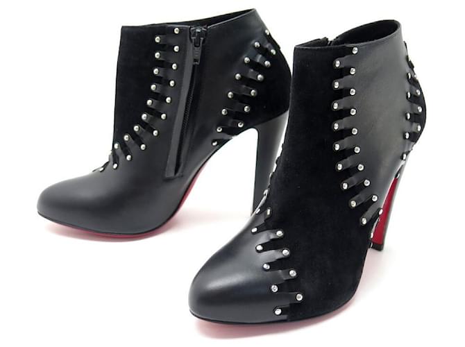 NUOVE SCARPE CHRISTIAN LOUBOUTIN VOLVOTICO 100 40 Stivaletti in pelle Nero