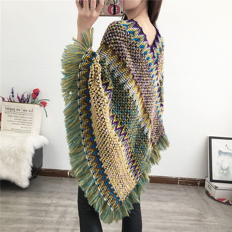 Poncho boho chic da donna