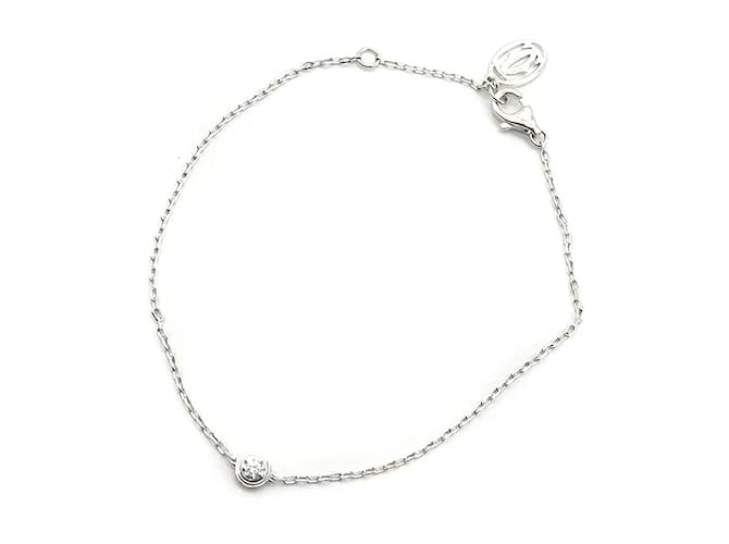 (Usato) Cartier Cartier Bracciale Diaman Leger SM K18WG Oro Bianco Diamante (0.09ct) 1P 1 Punto 750 18K 18K Gold Ladies [Box] Classico popolare in buone condizioni Argento