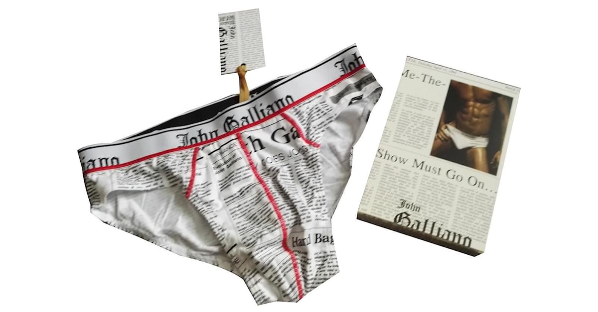 slip intimo john galliano Bianco
