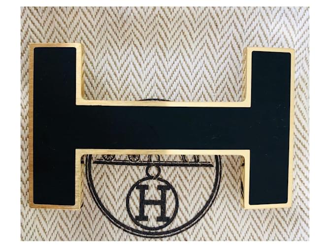 Constance Fibbia della cintura Hermès Quiz Nero