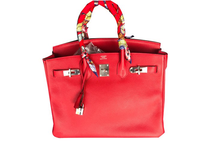 Birkin Hermès borsetta Rosso