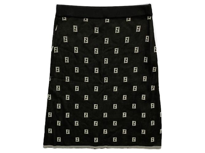 [Usato] FENDI Vintage Logo Jaguar Tops x One Piece Ensemble Setup 40 [Usato] Fendi Zucino gonna trapezoidale in maglia estiva logo FF / 40 / nero bianco