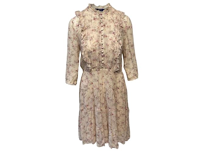 Abito a maniche lunghe floreale di Polo Ralph Lauren Stampa python