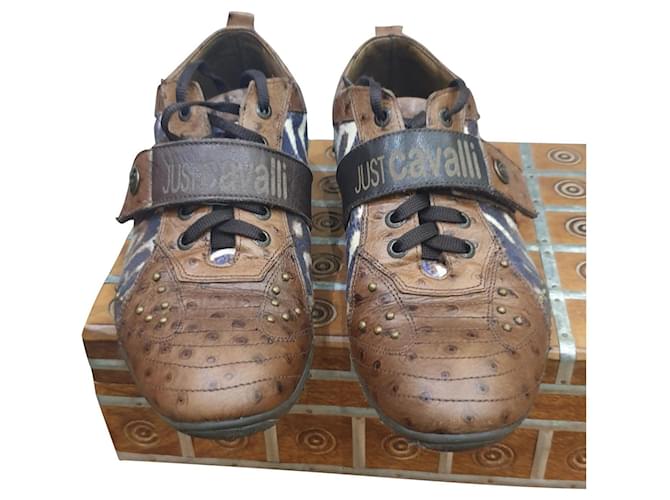 Just Cavalli scarpe sneakers animalier Marrone