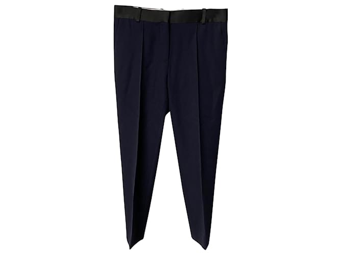 Céline Pantaloni dritti Celine in lana blu