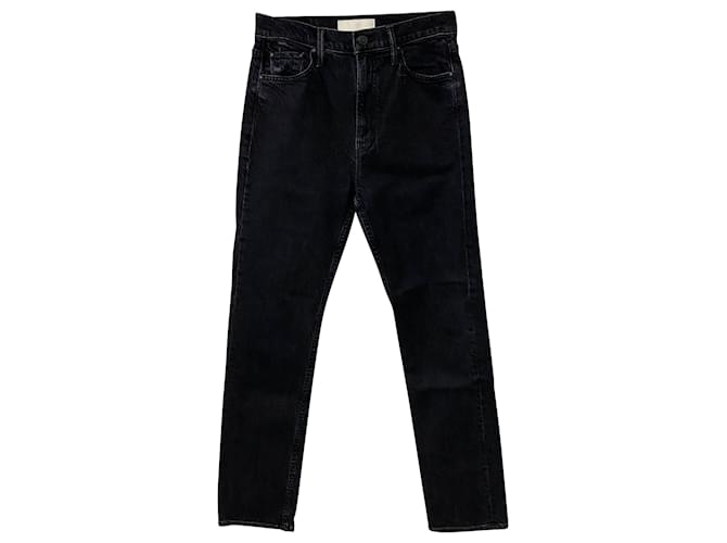Jeans Mother con dettagli slavati in cotone nero