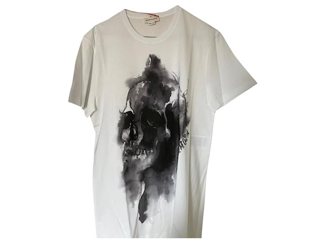 Alexander Mcqueen T Shirt Skull Alexander Mc regina Bianco