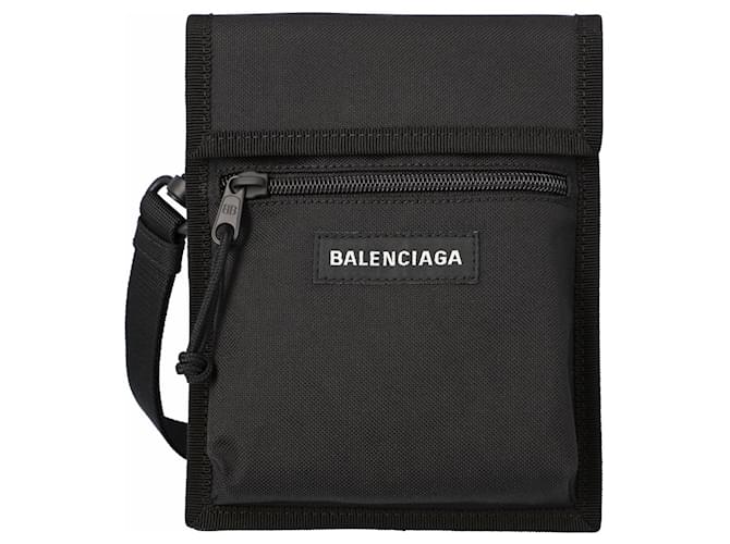 Balenciaga Borsa a tracolla Explorer in nylon da uomo di colore nero