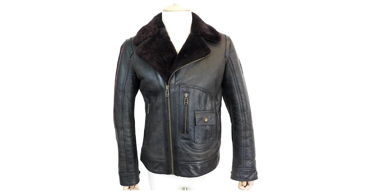 GIACCA DANESCROFT BELSTAFF 71020760 T50 M CAPPOTTO IN SHEARLING Marrone