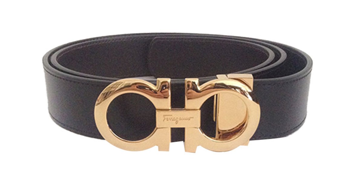 Salvatore Ferragamo Bel's Man Nuovo con tag e box Nero