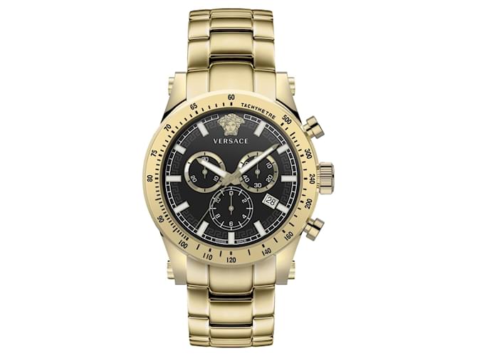 Orologio da polso sportivo Versace Chrono D'oro Metallico