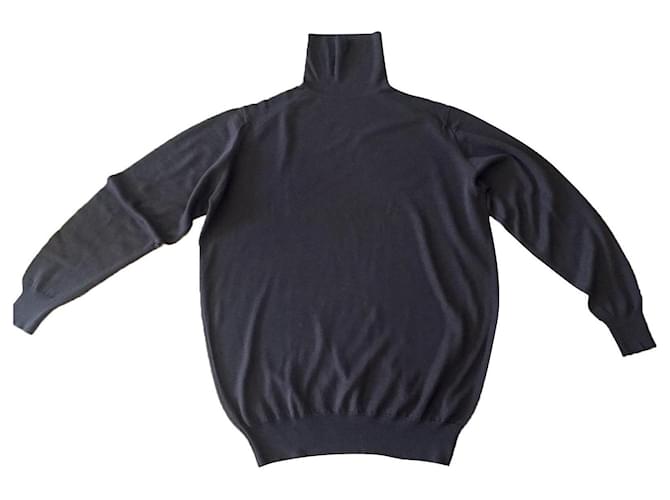 Maglia dolcevita marrone John Smedley T. L - XL Marrone scuro