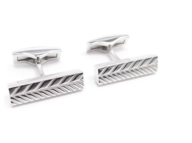 NOVE GEMELLI ST DUPONT IN METALLO ARGENTO + SCATOLA GEMELLI