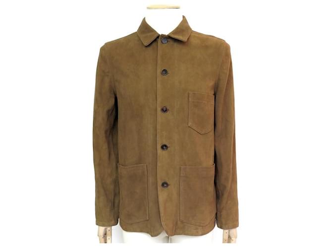 Autre Marque GIACCA OFFICINE GENERALE TAYLOR S20MOTW554 Giacca 48 GIACCA SCAMOSCIATA M Marrone