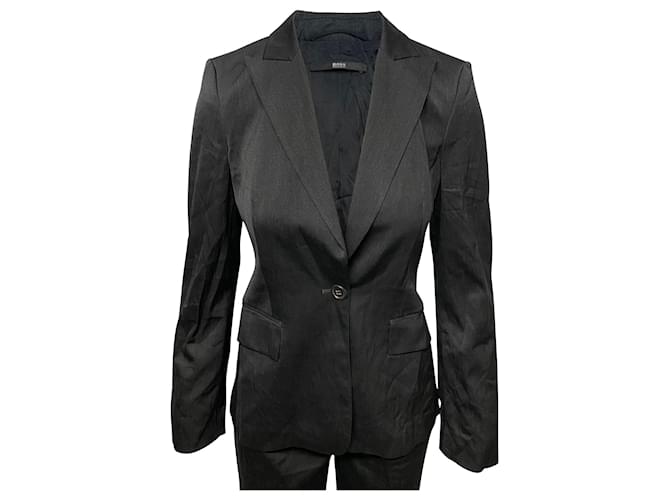 Giacca Blazer Hugo Boss in Lana Nera Nero