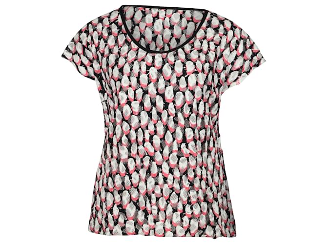 Top a maniche corte con stampa Diane Von Furstenberg in cotone multicolore