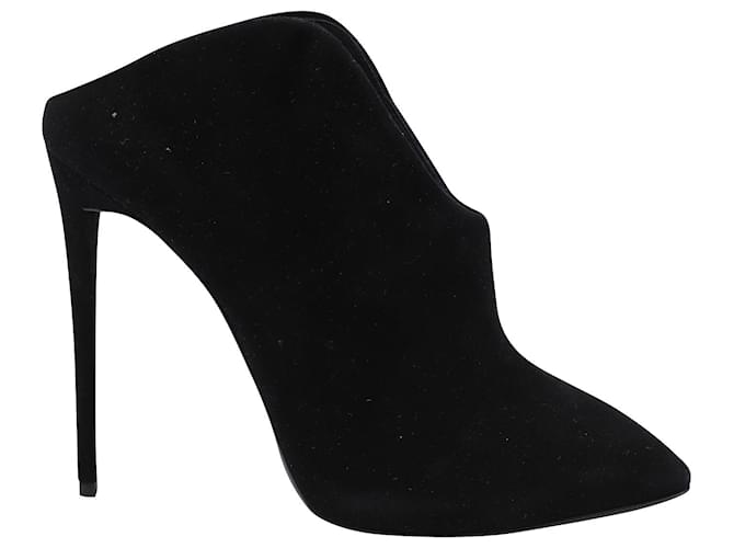 Giuseppe Zanotti Mules Olinda a punta in camoscio nero