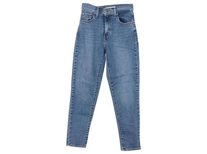 Mom Jeans Levi's a vita alta in denim di cotone blu