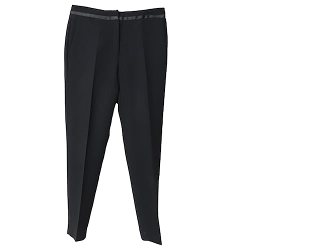 Pantaloni Dritti Sandro Paris in Poliestere Nero