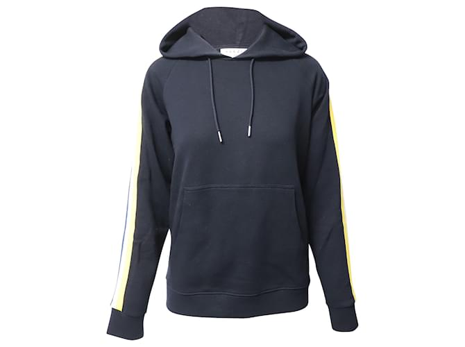 Felpa con maniche a righe Sandro in cotone nero