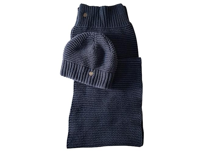 Sciarpa e cappello Tommy Hilfiger Blu navy