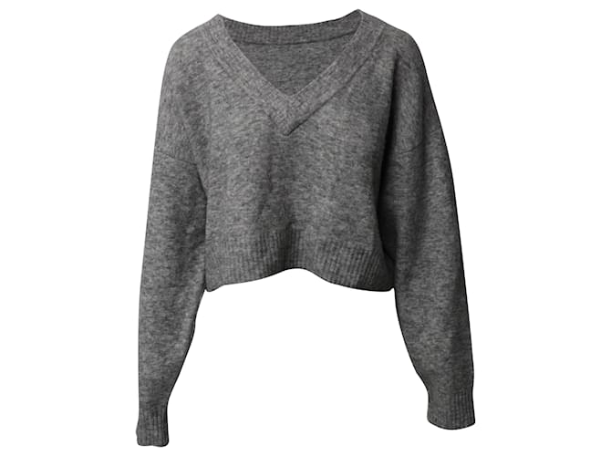 3.1 Phillip Lim 3.1 Top in maglia con scollo a V Phillip Lim in poliammide grigia Grigio