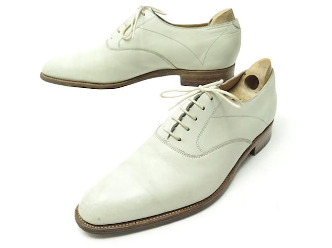 SCARPE JOHN LOBB MEDBOURNE 7.5E 41.5 SCARPE DERBY IN PELLE ECRU Crudo