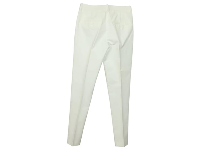 Pantaloni alla caviglia di Michael Kors in cotone panna Bianco Crudo