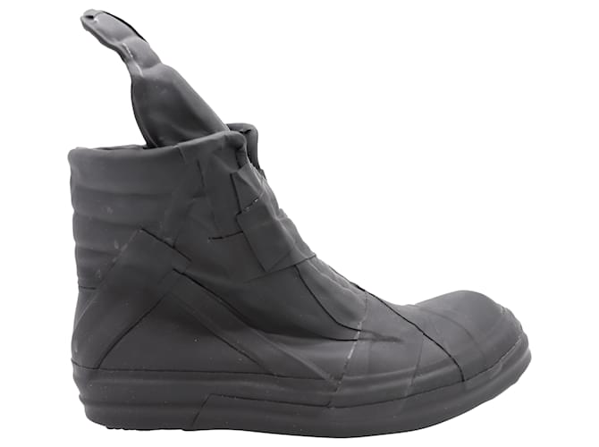 Sneakers alte Rick Owens Geobasket in gomma nera Nero