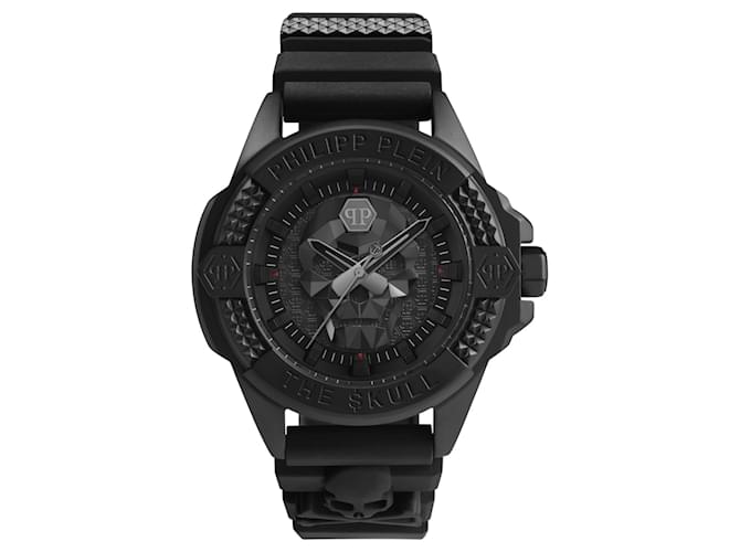Philipp Plein L'orologio in silicone $kull Nero