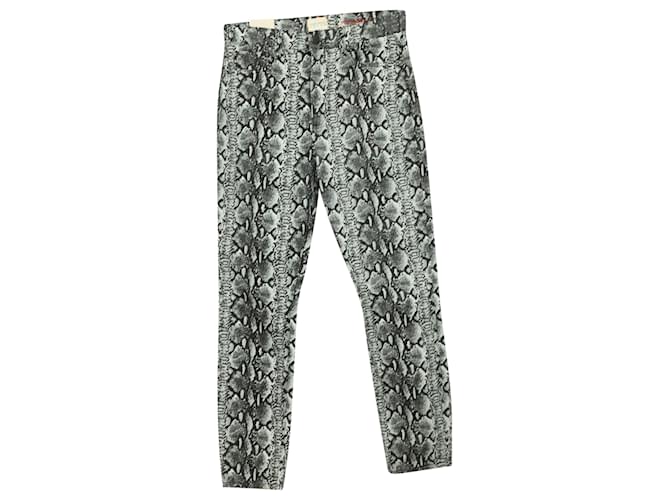 Jeans Alice + Olivia Skinny Leg Snakeskin in Cotone Multicolor Stampa python