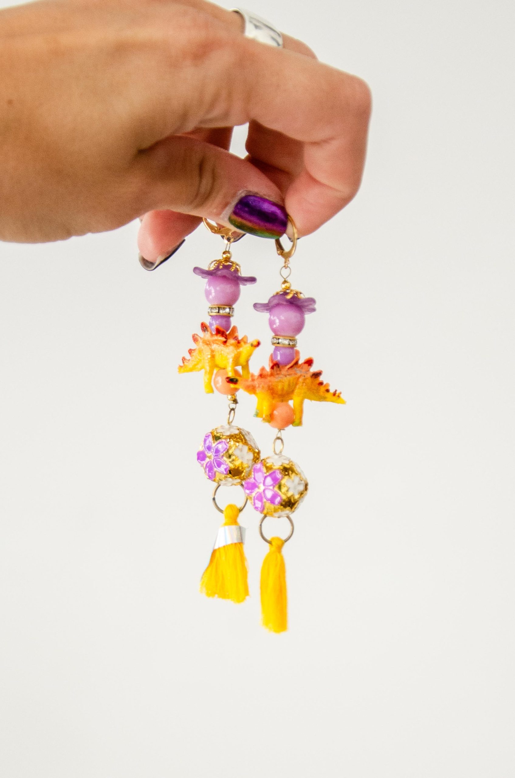 Orecchini 100% handmade pendenti con animaletti - DINOSAURI