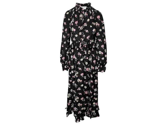 Autre Marque Abito lungo Les Revêries in seta con stampa floreale Stampa python