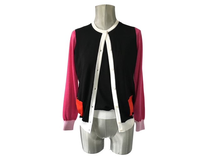 Salvatore Ferragamo Maglieria Nero Rosa Bianco Arancione