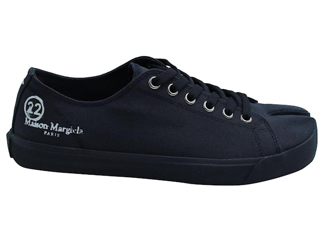 Maison Martin Margiela Sneakers Maison Margiela Tabi in Tela di Cotone Blu Navy