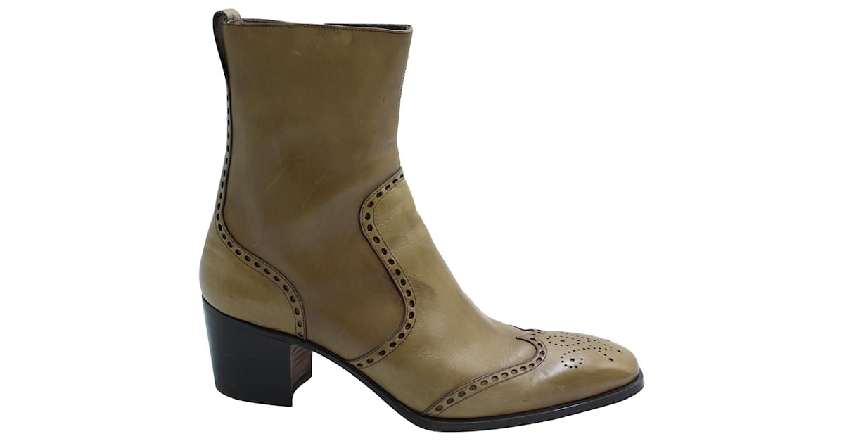 Stivali Johnny Yves Saint Laurent in pelle marrone